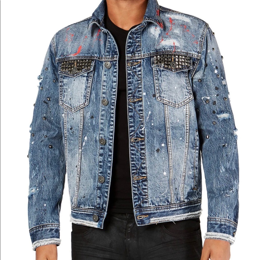 Jean Men stud jacket